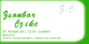 zsombor czike business card